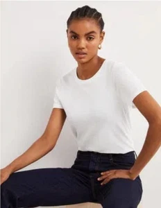 Boden Soft Touch T-ShirtWhite Size XS T1169 Brand New  T19 - Picture 1 of 3