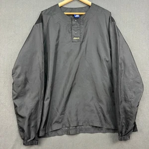 Mizuno XXL Black Pullover Windbreaker Rain Jacket Sportswear Mens - Picture 1 of 15