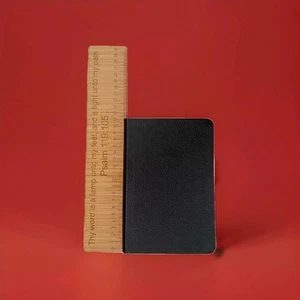 KJV Bible Classic Reference Black Calfskin Leather Medium print Present - Imagen 1 de 24