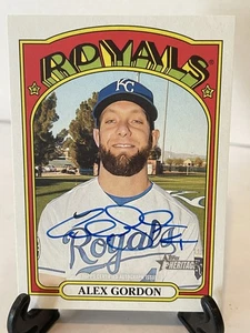 Alex Gordon Auto 2021 Topps Heritage Real One ROA-AG Kansas City Royals - Picture 1 of 2