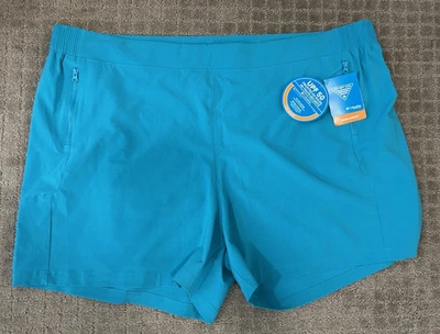 NEW Columbia 3X Shorts Blue Womens Sportswear Company Omni-Shield NWT - Image 1 of 4