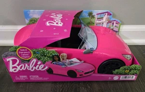 Barbie Pink Convertible 2-Seater Vehicle with Rolling Wheels - Picture 1 of 6
