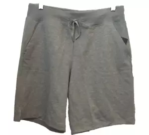ATHLETIC WORKS GRAY KNIT BERMUDA SHORTS 9" Inseam Elastic Waist Pockets Sz 3XL* - Picture 1 of 8