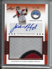 Jordan Hand 2013 Leaf Power Showcase Autograph Game Used Jersey Patch #07/50