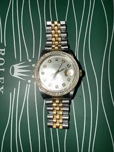 Rolex Date Just 36mm 18kt Gold And Stainless W/ Diamond Bezel - Picture 1 of 3