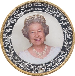 Proof Like Commemorative Medallion Queen Elizabeth II 2002 Golden Jubilee - Picture 1 of 2