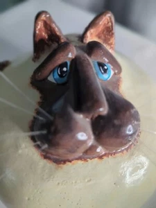 Figurina VICKI THOMAS gatto grasso siamese zucca arte gattino gatto gattino 1997 - Foto 1 di 6