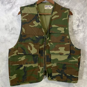 Vintage Blue Bill Red Head Hunting Vest Head Camouflage Shooting 31665 Mens L - Picture 1 of 7