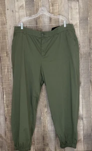 Pantaloni alla caviglia Lane Bryant Green Sateen Collection grattacieli jogger taglia 24 nuovi con etichette - Foto 1 di 13
