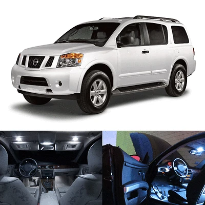 LED 白色内饰套件适用于日产 Armada 2005 - 2015 (13 件) — 第 1/4 张图片