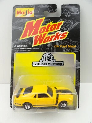Maisto Motor Works #132 ‘70 Boss Mustang (Yellow) - Image 1 of 4