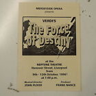 concert programme MERSEYSIDE OPERA oct 1996 THE FORCE OF DESTINY frank nance