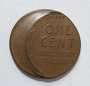 1C WHEAT LINCOLN CENT OFF CENTER MINT MISTAKE ERROR