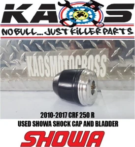 2010-2017 HONDA CRF 250 R CRF250R USED SHOWA SHOCK BLADDER AND CHAMBER CAP - Picture 1 of 10