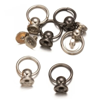 GLETSCHERLICHT 10 Stück ! O-Ring 10mm Schraubring Ringkloben Ledernieten Gothic Ösen Ziernieten