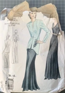VOGUE 2786 (1940’s Reprint) Lined Jacket & Dress Sewing Pattern - CUT Size 12. - Picture 1 of 2