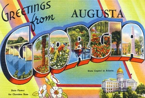 Greetings From Augusta, Georgia #2 - 1930's - Vintage Postcard Poster - Picture 1 of 1