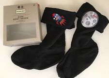 HUNTER BOOTS Kids Black Space Ship Moon Boot Socks XL UK 3-5 / EU 35-38 / US 4-6
