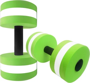 Swimming Exercise Equipment Water Dumbbells: Water Foam Barbells of 2 Set, Pool - Picture 1 of 12