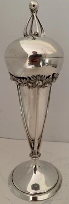 VERY STYLISH GERMAN PERIOD ART DECO .800 FINE SILVER FIGURAL COVERED CUP - Image 1 of 4