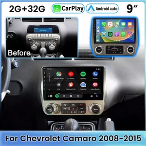 32GB Android 13 Car Radio Stereo GPS NAVI Carplay For Chevrolet Camaro 2010-2015 - Foto 1 di 18