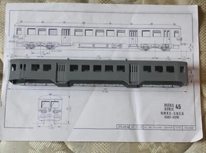 HO scale SNCB class 44 45 Railcar Body Moulding - Picture 1 of 4