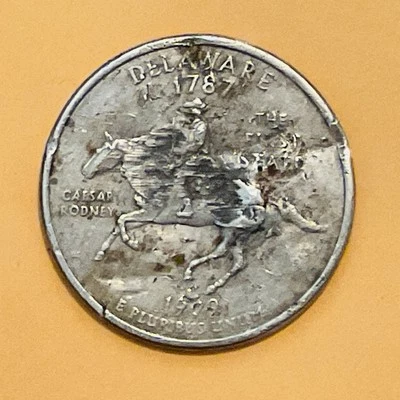 1999 D DELAWARE QUARTER - MISALIGNED Multiple STRIKES/GREASE STRIKE - Image 1 of 4