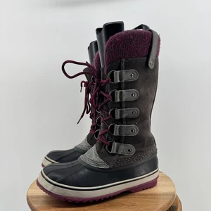 Sorel Joan of Arctic Strick Winterstiefel wasserdicht isoliert Schnürung Damen 7,5 - Bild 1 von 14