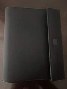 Guess Compact Leather Personal PlannerWallet Black 6 Ring Agenda Binder NOS Rare - Picture 1 of 11