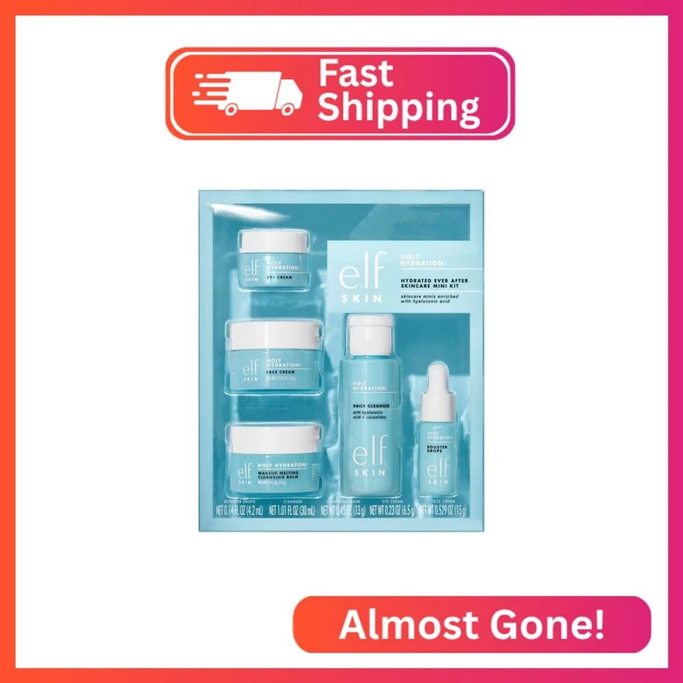 E.L.F. PIEL ¡Santa hidratación! Mini kit de cuidado de la piel hidratado para siempre, limpiador, Mak Foto 1 de 2