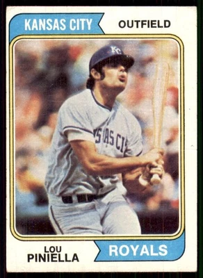 1974 Topps SMALL CREASES #390 Lou Piniella Kansas City Royals - Image 1 of 2