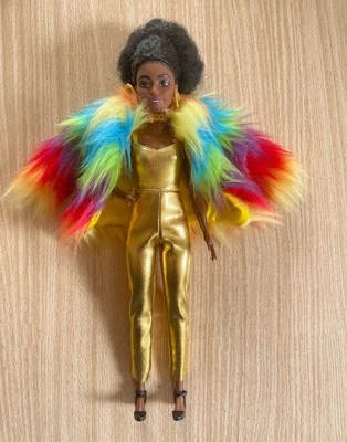 Barbie African American Petite in a Gold Cat Suit , Jacket & Accessories - Image 1 of 3