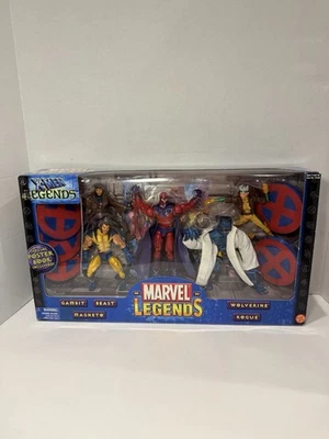 Marvel Legends X-Men Magneto Gambit Beast Wolverine Rogue 5pk NEW 2003 -See Pics - Image 1 of 4