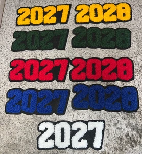 Parche Chenille Plancha/Coser Año TODOS LOS AÑOS Y COMBINACIONES DE COLORES 2026 2027 2028 - Imagen 1 de 3