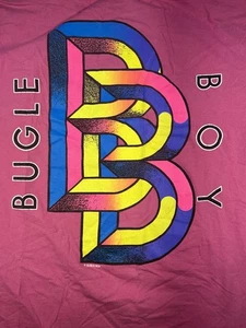 Camiseta Vintage Bugle Boy Puntada Única Doble Cara Años 90 Rosa Hecha en EE. UU. - Imagen 1 de 12