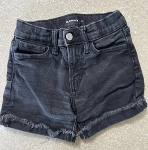 Old Navy Black Denim Shorts Size 8 EUC - Picture 1 of 4
