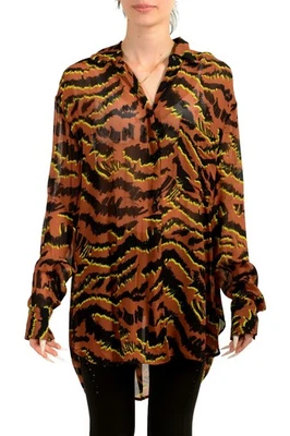 Blusa Top Hugo Boss Para Mujer "Elodina" Ver a Través Multicolor US 4 IT 40 Foto 1 de 4