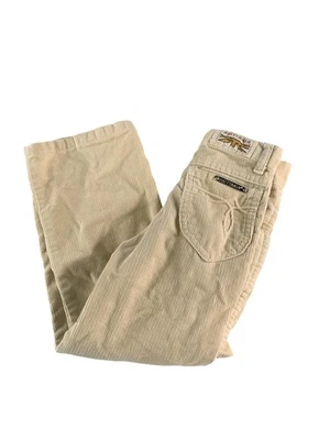 Pantalones de Pana Brittania Vintage Niños Pequeños Beige Tostado 5 Bolsillos Pierna Recta Años 90 Foto 1 de 4