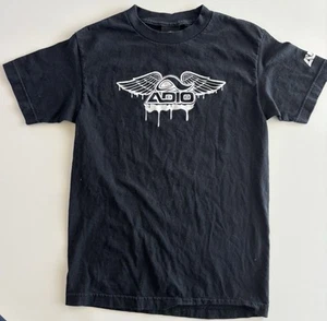 Rara camicia skateboard vintage ADIO calzature USA skate anni 90 Y2K grafica uomo S - Foto 1 di 8