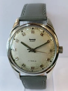 HMT AJAY 17J WINDING PATINA WHITE DIAL 052791 INDIA MEN'S WORKING CONDITION - Picture 1 of 19