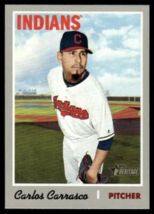 2019 Topps Heritage Carlos Carrasco Cleveland Indians #136 - Picture 1 of 2