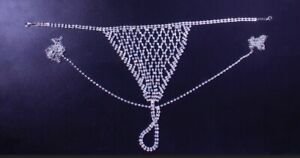 Women Crystal Underwear Jewelry Panties Bra Bling Rhinestone Bikini Body Chain