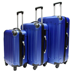 BLAU Hartschale 4 Räder Koffer Spinner Gepäckkoffer Trolley Kabine Tragen - Bild 1 von 5