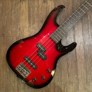 Aria Pro II MAB-STB-II Red 3.28kg Electric Bass Guitar Used Shipping From JPN - Picture 1 of 10