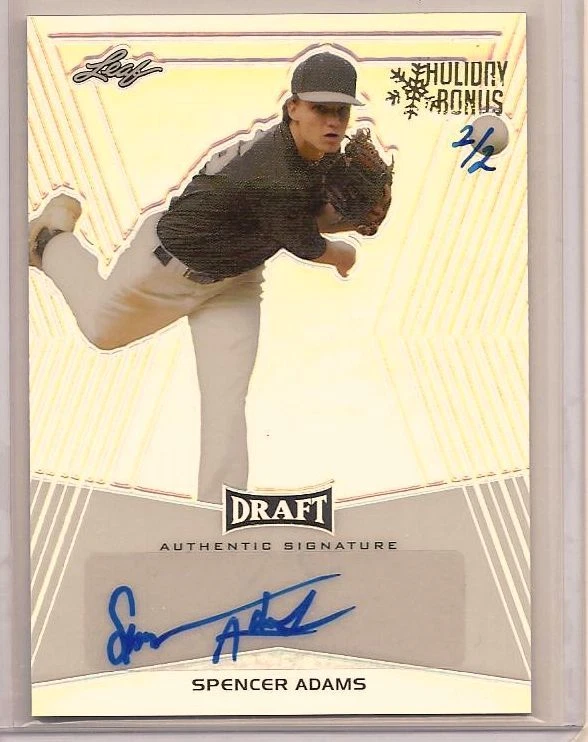 SPENCER ADAMS 2014 LEAF METAL DRAFT AUTO - LEAF HOLIDAY BONUS #'d 2/2 - Image 1 of 1