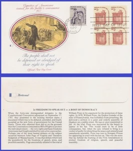USA4 #1582 U/A FLEETWOOD FDC BL4 Lautsprecher Ständer - Bild 1 von 1