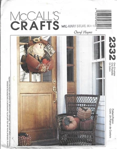 McCall's Crafts Pattern #2332-Scarecrow Door Hanging and Pumpkin-HALLOWEEN-FALL - Picture 1 of 1