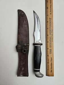 CASE XX 223-5 VINTAGE BLACK HANDLE WITH ORIGINAL CASE SHEATH - Picture 1 of 17