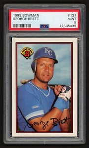 1989 BOWMAN GEORGE BRETT #121 KANSAS CITY ROYALS HOF PSA 9 MINT
