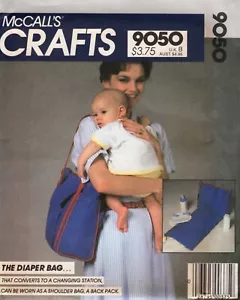 Bolsa de pañales o mochila y cambiador, patrón de costura McCalls 9050 - Imagen 1 de 2